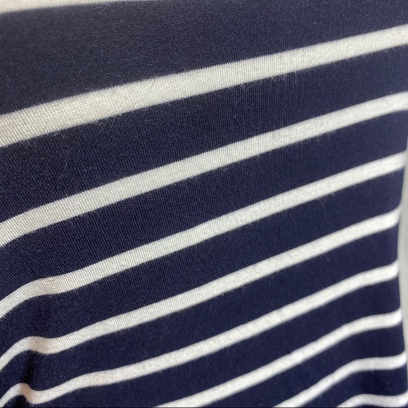 Calvin Klein Soft Scoopneck Navy/White Striped Top - Picture 13 of 16